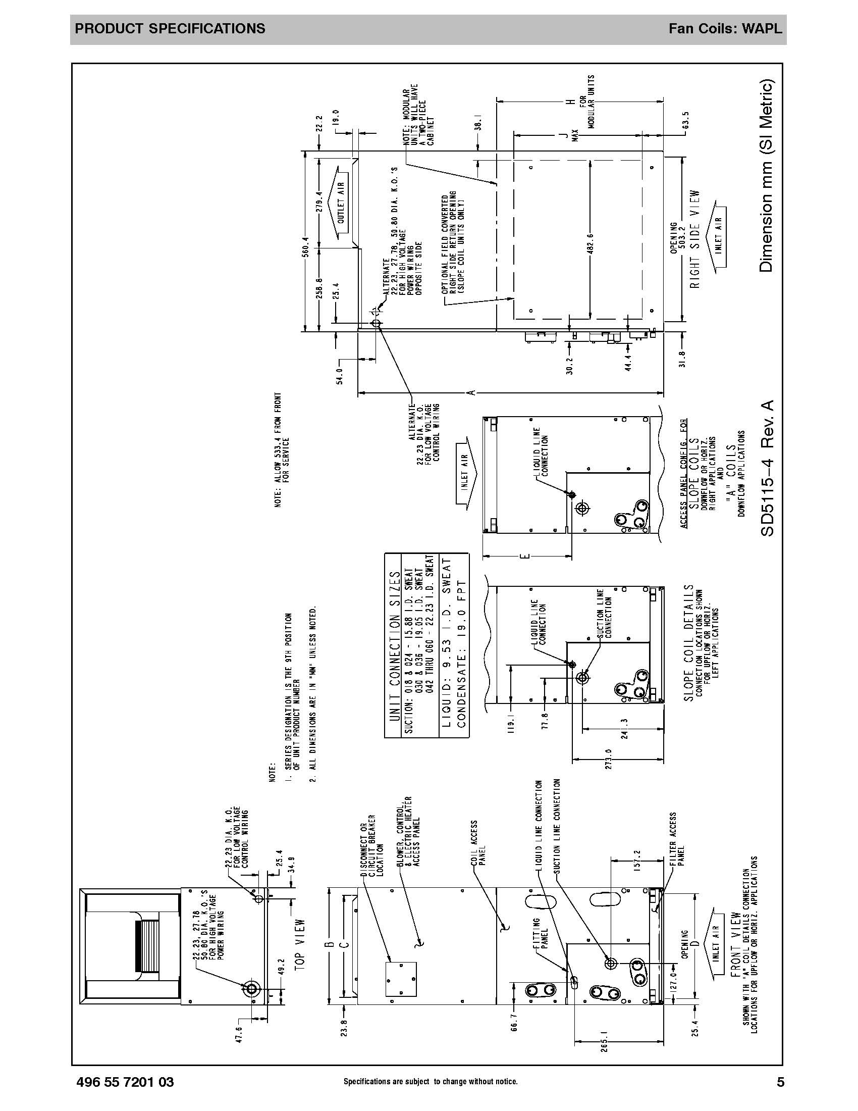 1.5 Ton EcoTemp ECM Motor Air Handler WAPL184A